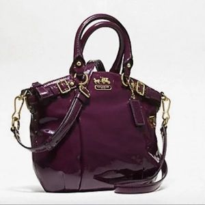 Coach Plum patent leather purse EUC